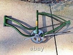 Vintage Schwinn Stingray 1971 Frame Green Slik Chik 20