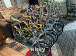 Vintage Schwinn Stingray Bicycles Assorted Colors Collection 6 Bikes