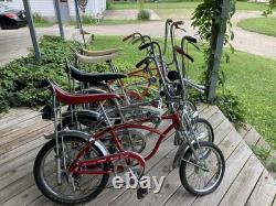 Vintage Schwinn Stingray Bicycles Assorted Colors Collection 6 Bikes