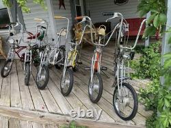 Vintage Schwinn Stingray Bicycles Assorted Colors Collection 6 Bikes