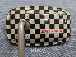 Vintage Schwinn Stingray Bike Pals Checkerboard Mirror, Krate, Musclebike