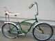 Vintage Schwinn Stingray Junior Bicycle Green Bike Banana Seat Ape Hanger Bars
