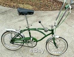 Vintage Schwinn Stingray Run-a-bout 3 Speed Muscle Bike Near Original Exc Cond