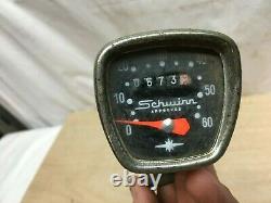 Vintage Schwinn Stingray Speedo. Low Millage Speedometer with Mount bracket