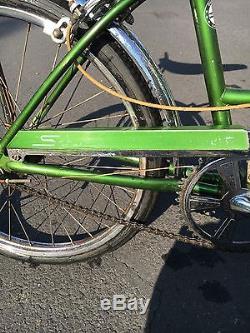 Vintage Schwinn Stingray Stardust 3 Speed Bicycle Green 20 All Original