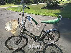 Vintage Schwinn Stingray Stardust 3 Speed Bicycle Green 20 All Original