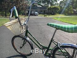 Vintage Schwinn Stingray Stardust 3 Speed Bicycle Green 20 All Original