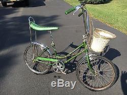 Vintage Schwinn Stingray Stardust 3 Speed Bicycle Green 20 All Original