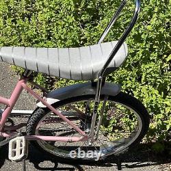 Vintage Schwinn Stingray banana seat bicycle with original basket. Beautiful