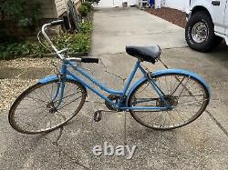 Vintage Schwinn Suburban 10 Speed Bicycle Blue 1970s Womans Bike