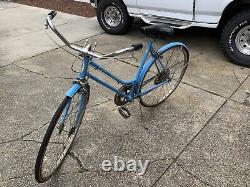 Vintage Schwinn Suburban 10 Speed Bicycle Blue 1970s Womans Bike