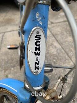 Vintage Schwinn Suburban 10 Speed Bicycle Blue 1970s Womans Bike
