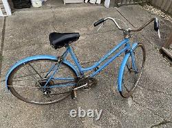 Vintage Schwinn Suburban 10 Speed Bicycle Blue 1970s Womans Bike