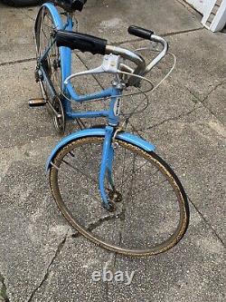 Vintage Schwinn Suburban 10 Speed Bicycle Blue 1970s Womans Bike