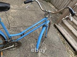 Vintage Schwinn Suburban 10 Speed Bicycle Blue 1970s Womans Bike