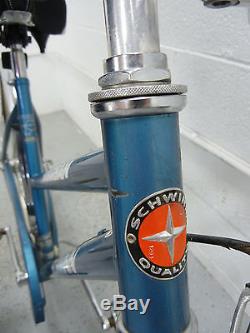 Vintage Schwinn Suburban 3-Speed Blue Bike Road Cruiser Bicycle