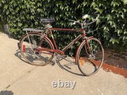 Vintage Schwinn Suburban 5-Speed Bicycle Cruiser 1970s Bike, Air Pump + Lights