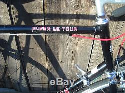 Vintage Schwinn Super LE Tour 12-Speed Road Bike all Original Black & Red Large