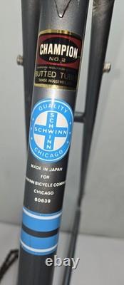 Vintage Schwinn Super Sport Frame Japan Made 4130 Chrmo 1981 X-Tra Lite Lugged