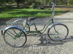 Vintage Schwinn Town & Country Three Wheel Single Speed Adult Tricycle Bike