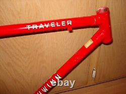 Vintage Schwinn Traveler Red Bicycle 21 Lugged Frame and Bike Fork