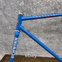 Vintage Schwinn Traveler Road Bike Frame 53cm Blue 4130 Chromoly USA 700c 126mm