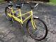 Vintage Schwinn Twin Tandem Bike Original Yellow Paint Good