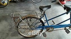 Vintage Schwinn Twinn Tandem Bicycle Classic Blue 2 Seat 1960s Original