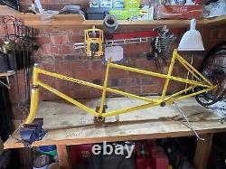 Vintage Schwinn Twinn Tandem USA Bicycle Frame Yellow JG102437 Built Sept'71