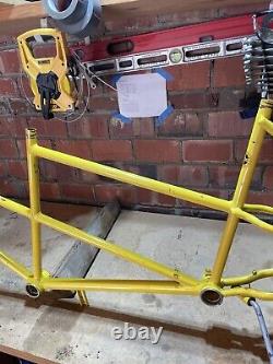 Vintage Schwinn Twinn Tandem USA Bicycle Frame Yellow JG102437 Built Sept'71