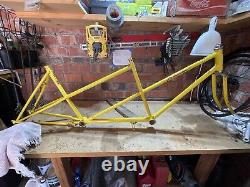 Vintage Schwinn Twinn Tandem USA Bicycle Frame Yellow JG102437 Built Sept'71