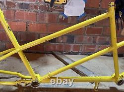 Vintage Schwinn Twinn Tandem USA Bicycle Frame Yellow JG102437 Built Sept'71