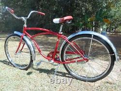 Vintage Schwinn Typhoon Bicycle 24inch Radiant Red 1971 Chrome Fenders