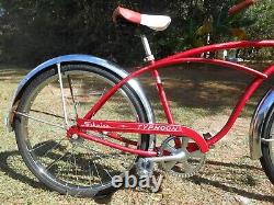 Vintage Schwinn Typhoon Bicycle 24inch Radiant Red 1971 Chrome Fenders