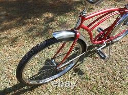 Vintage Schwinn Typhoon Bicycle 24inch Radiant Red 1971 Chrome Fenders