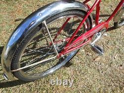 Vintage Schwinn Typhoon Bicycle 24inch Radiant Red 1971 Chrome Fenders