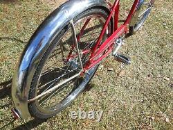 Vintage Schwinn Typhoon Bicycle 24inch Radiant Red 1971 Chrome Fenders