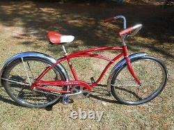 Vintage Schwinn Typhoon Bicycle 24inch Radiant Red 1971 Chrome Fenders