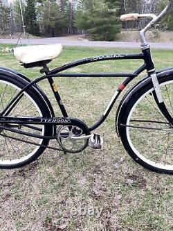 Vintage Schwinn Typhoon Bike 1962 Boys 24 JR Cruiser RARE Twin Bar Frame Black