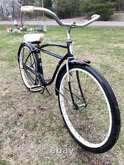 Vintage Schwinn Typhoon Bike 1962 Boys 24 JR Cruiser RARE Twin Bar Frame Black