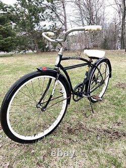 Vintage Schwinn Typhoon Bike 1962 Boys 24 JR Cruiser RARE Twin Bar Frame Black