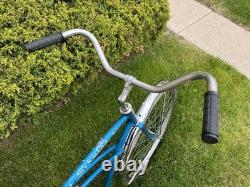 Vintage Schwinn Typhoon Men's Single Speed Cruiser Bike Blue 1966 S7 Mid Wt