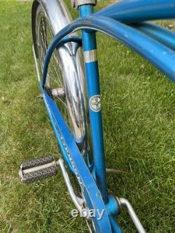 Vintage Schwinn Typhoon Men's Single Speed Cruiser Bike Blue 1966 S7 Mid Wt