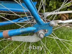 Vintage Schwinn Typhoon Men's Single Speed Cruiser Bike Blue 1966 S7 Mid Wt