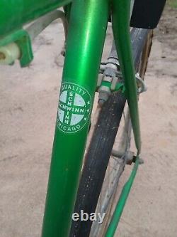 Vintage Schwinn Varsity Bicycle 1970's 27 Wheels Green Good Condition Local Pkp