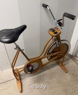 Vintage Schwinn XR-7 Exercise Bike Harvest Gold Speedometer Timer Work