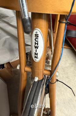 Vintage Schwinn XR-7 Exercise Bike Harvest Gold Speedometer Timer Work