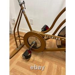 Vintage Schwinn XR-7 Vintage Exercise Bike Gold Stationary Bicycle CAN SHIP