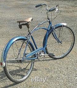 Vintage Schwinn bicycle Rare 1954 Tiger 3spd good og dark blue paint