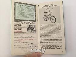 Vintage Schwinn stingray Bicycle Owner's Manual Lot of 7